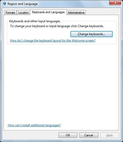 Keyboard and Languages