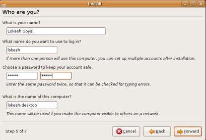 Tel about Yourself- ubuntu screenshot