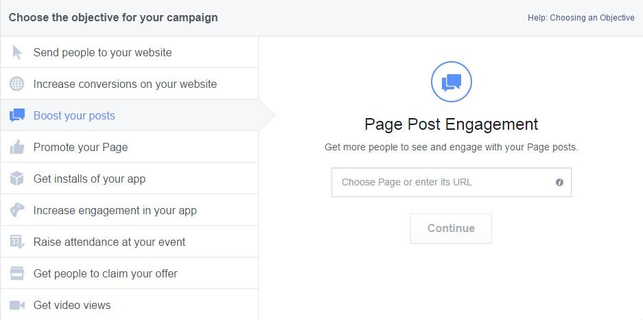 Facebook Boost Post