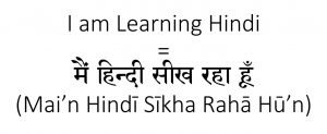 I am learning Hindi in Hindi