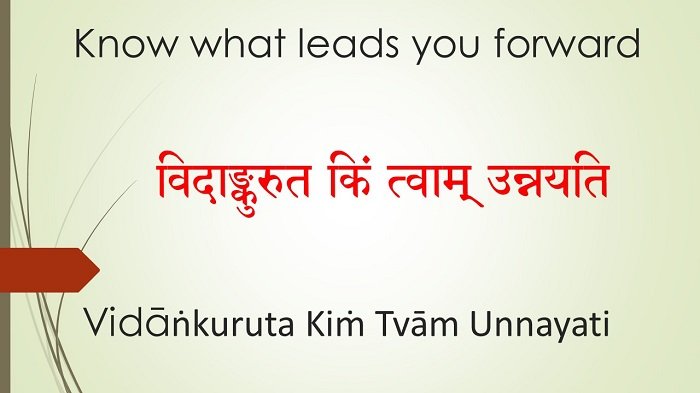 Know what leads you forward